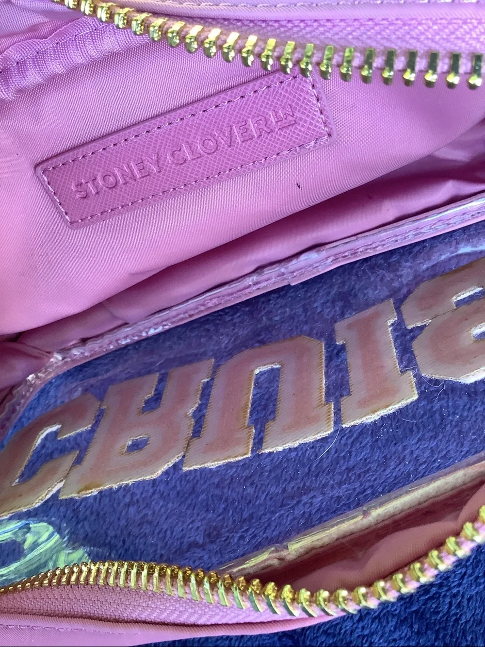 Stoney Clover Lane Pink Clear 'CRUISE' Cosmetic Pouch